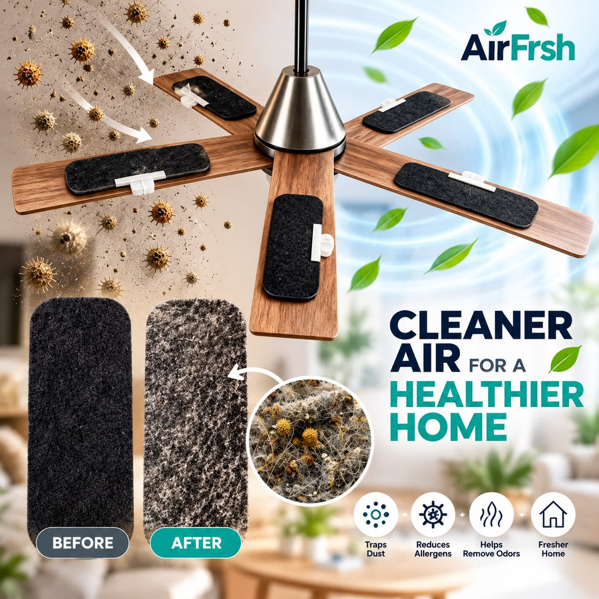 Airfrsh Ceiling Fan Filters